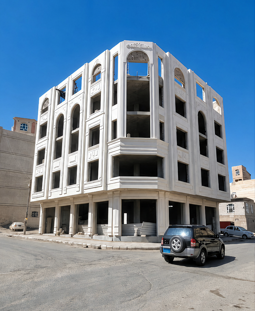 #عمارة على شارعين 14م للبيع مساحة 5 لبن ونص حر معمد  - في صنعاء #شملان حي السلام... للتواصل 775577977