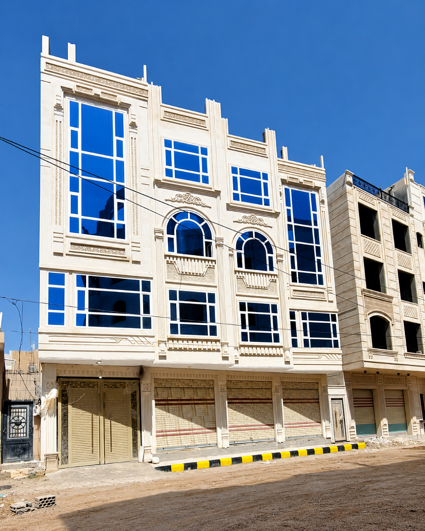 #عمارة للبيع 5 لبن حر معمد، 7شقق، 3فتحات تجارية | الموقع #صنعاء  قريب جولة ارتل للتواصل 775577977